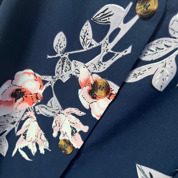 Floral Cami Top Button Back Sleeveless Casual Blouse Tank Top Size L - Picture 3 of 4